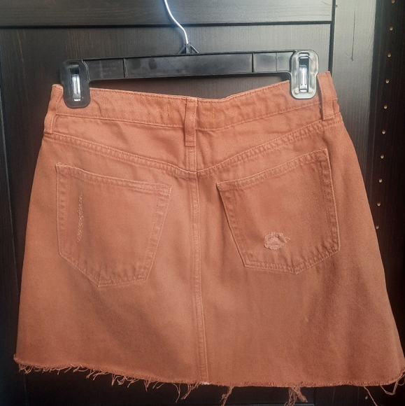 Free People Distressed Denim Mini Skirt - Picture 3 of 4
